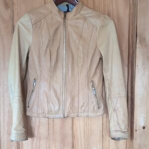 Black Rivet Women's Tan Leather Jacket